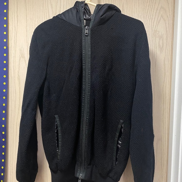 Moncler Size L Men’s zip Up Black Jacket - Picture 1 of 14